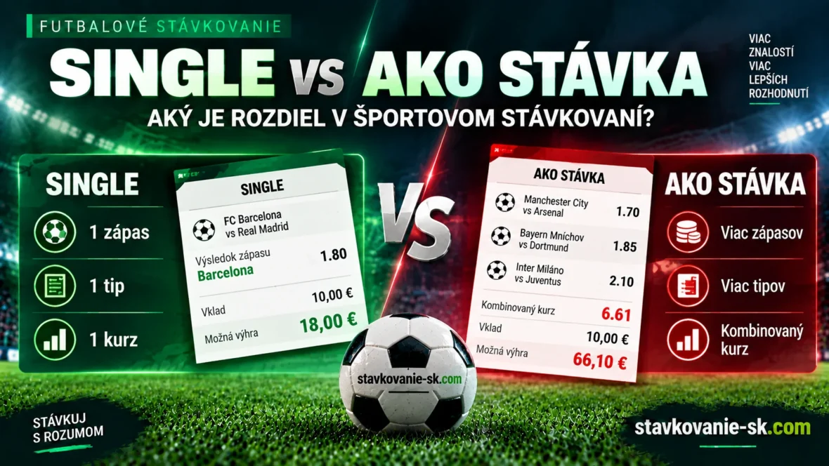 Single vs AKO stávka – rozdiel medzi jednoduchou a kombinovanou stávkou