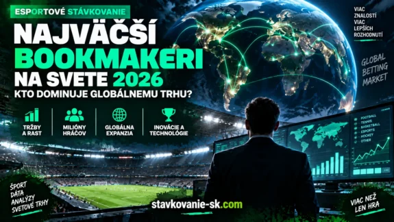 Najväčší bookmakeri na svete 2026 – globálny stávkový trh, rast, hráči a expanzia
