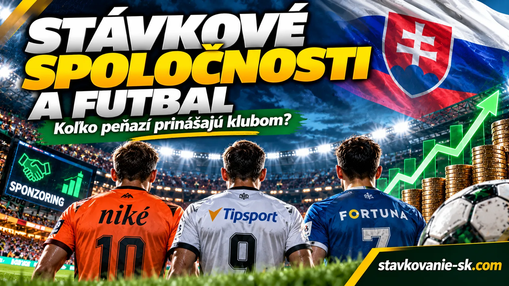 Stávkové spoločnosti a sponzoring slovenského futbalu – Niké, Tipsport a Fortuna, financovanie futbalových klubov a príjmy zo sponzorských zmlúv